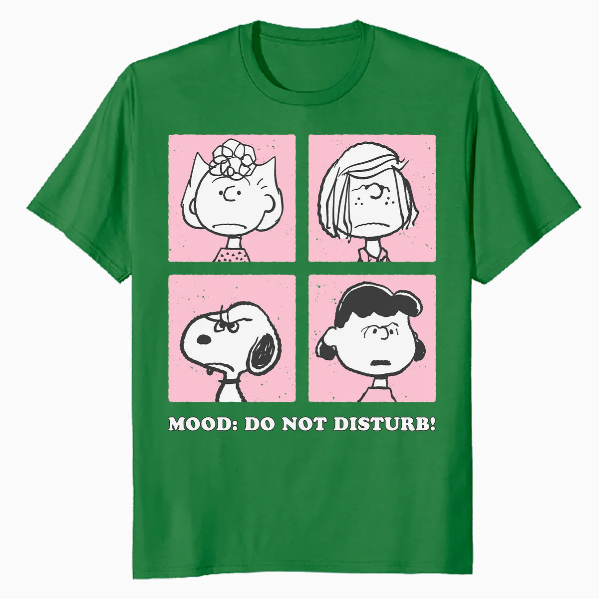 Peanuts Snoopy Sally Lucy Peppermint Annoyed Bad Mood Gang Cartoon Official Men's T-Shirt
