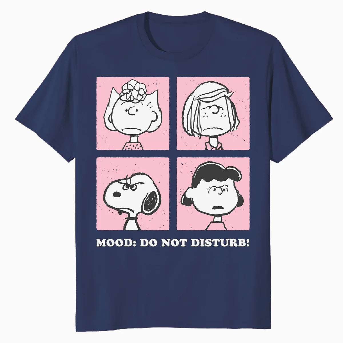 Peanuts Snoopy Sally Lucy Peppermint Annoyed Bad Mood Gang Cartoon Official Men's T-Shirt
