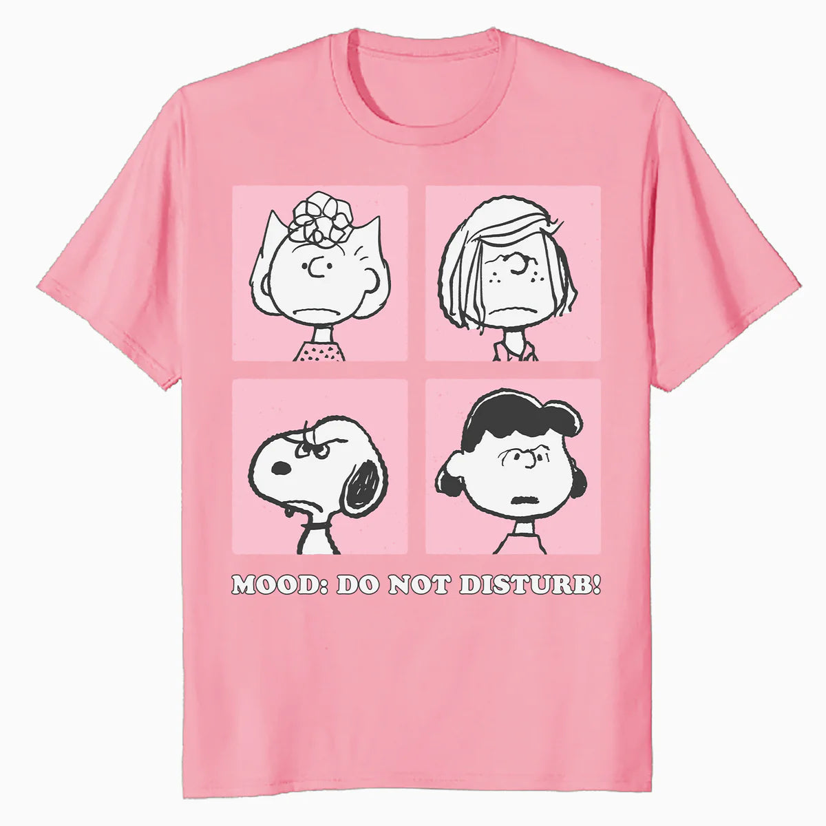 Peanuts Snoopy Sally Lucy Peppermint Annoyed Bad Mood Gang Cartoon Official Men's T-Shirt