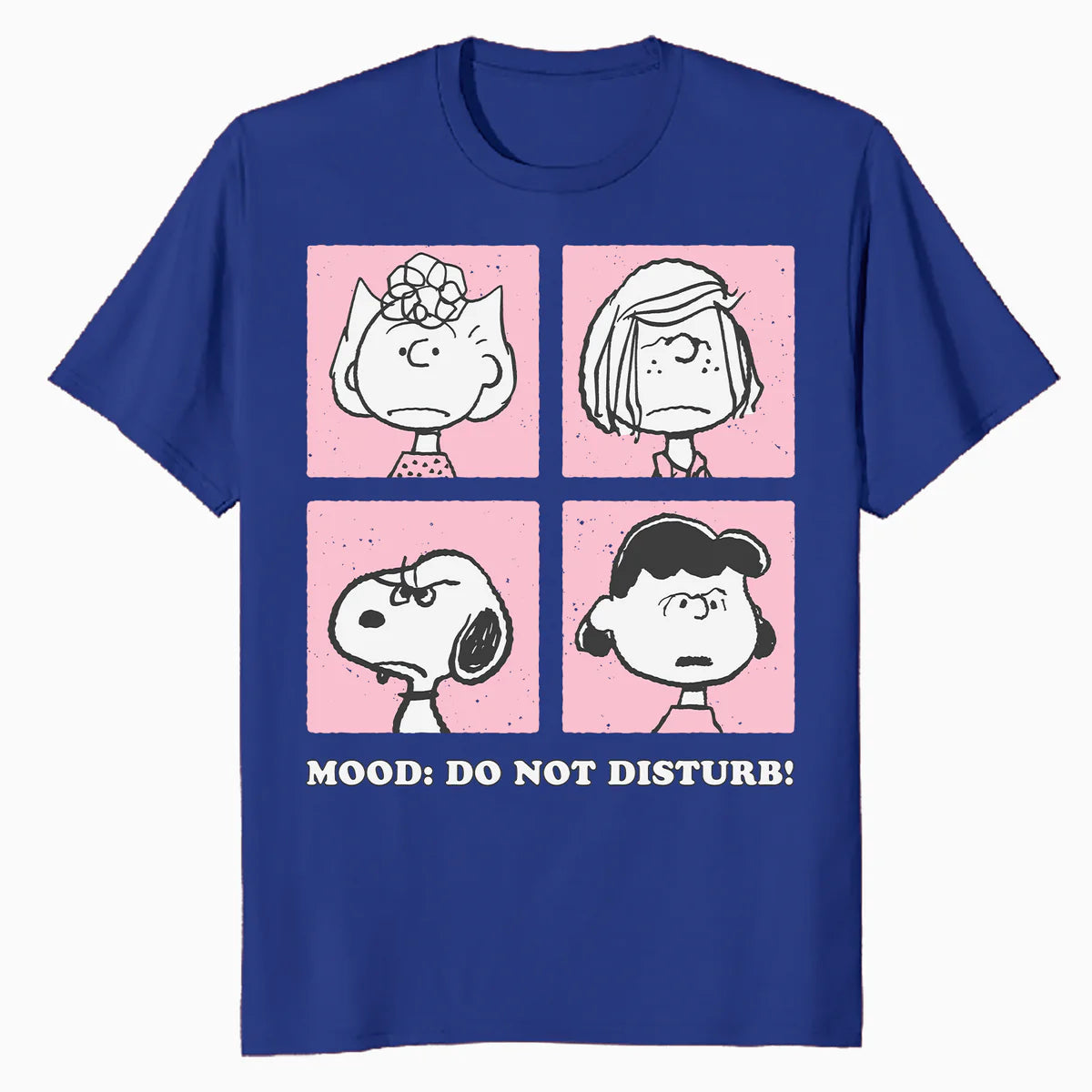 Peanuts Snoopy Sally Lucy Peppermint Annoyed Bad Mood Gang Cartoon Official Men's T-Shirt