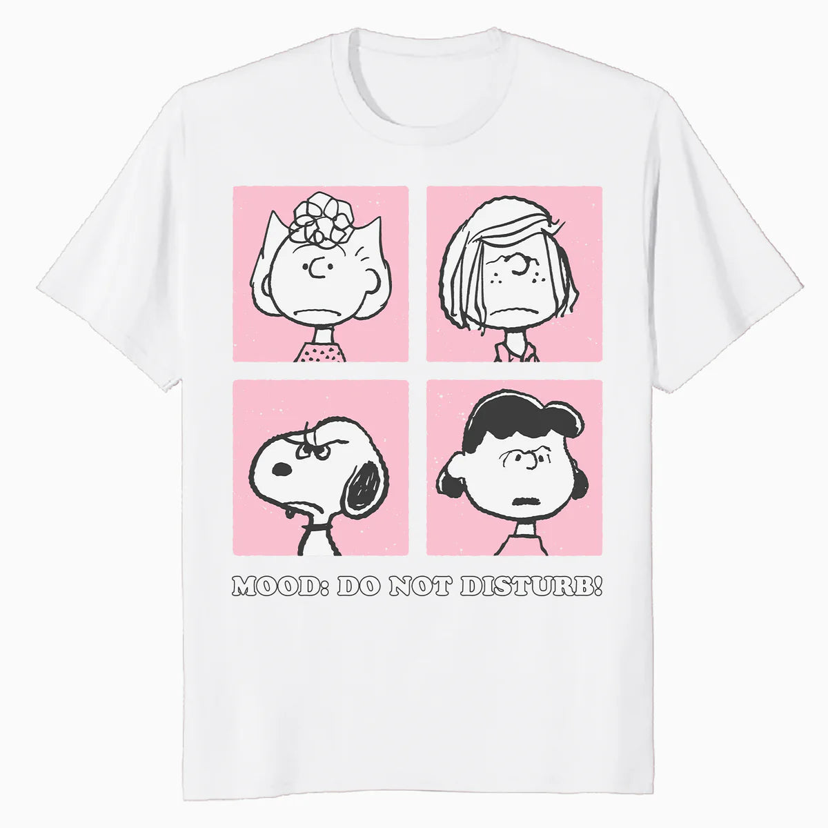 Peanuts Snoopy Sally Lucy Peppermint Annoyed Bad Mood Gang Cartoon Official Men's T-Shirt