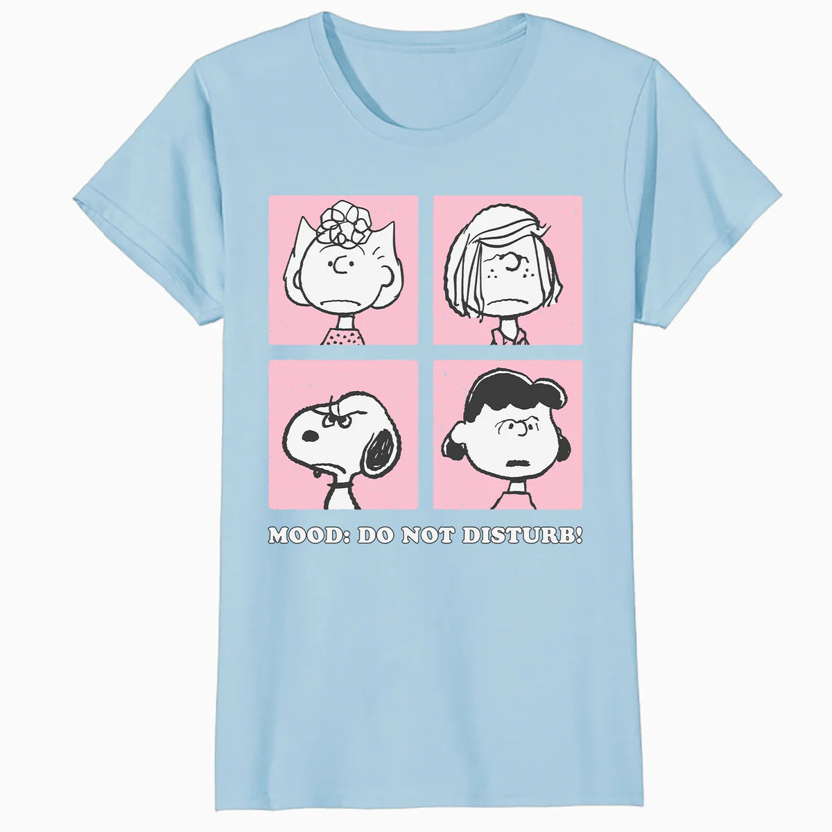 Peanuts Snoopy Sally Lucy Peppermint Annoyed Bad Mood Gang Cartoon Official Women's SKINNY FIT T-Shirt