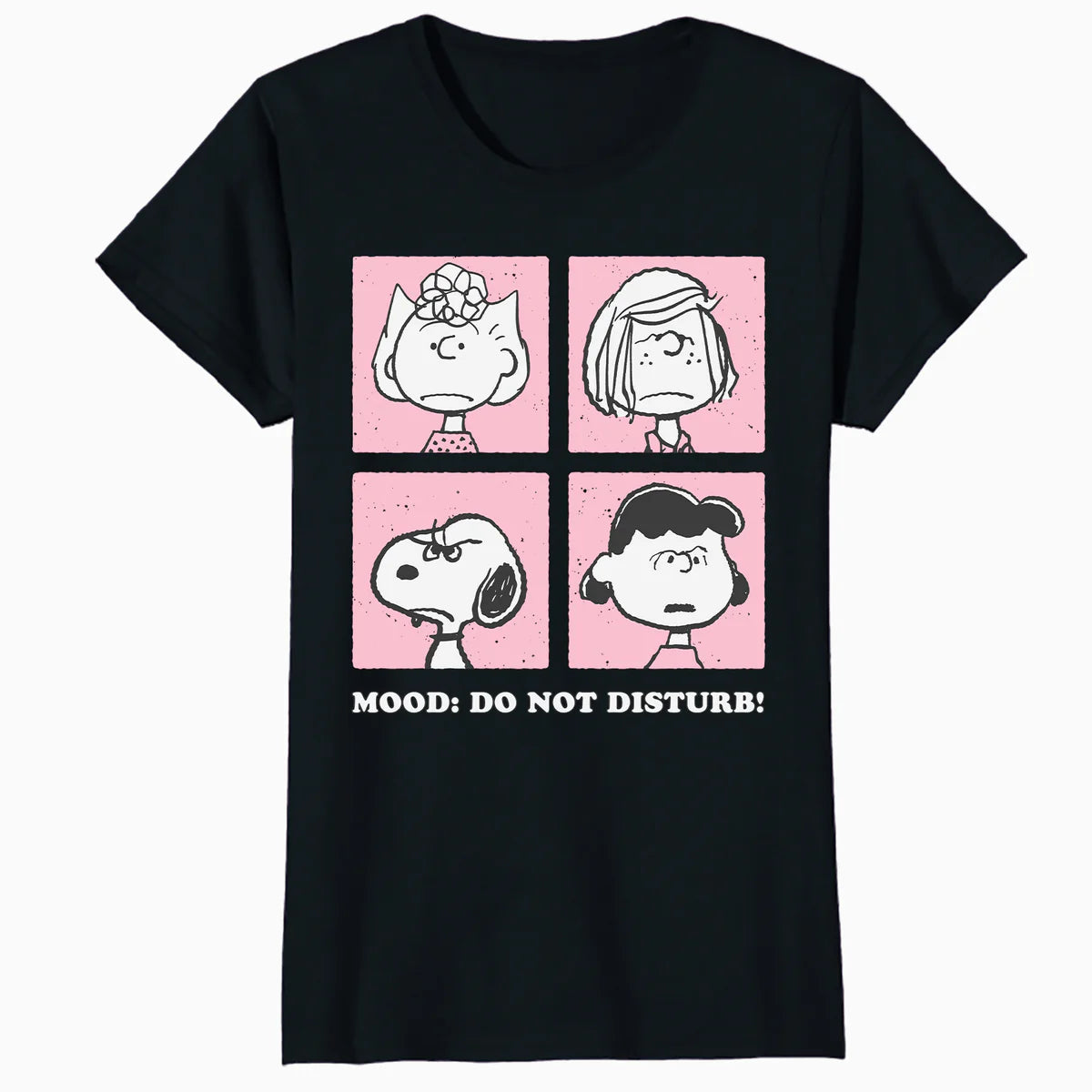 Peanuts Snoopy Sally Lucy Peppermint Annoyed Bad Mood Gang Cartoon Official Women's SKINNY FIT T-Shirt