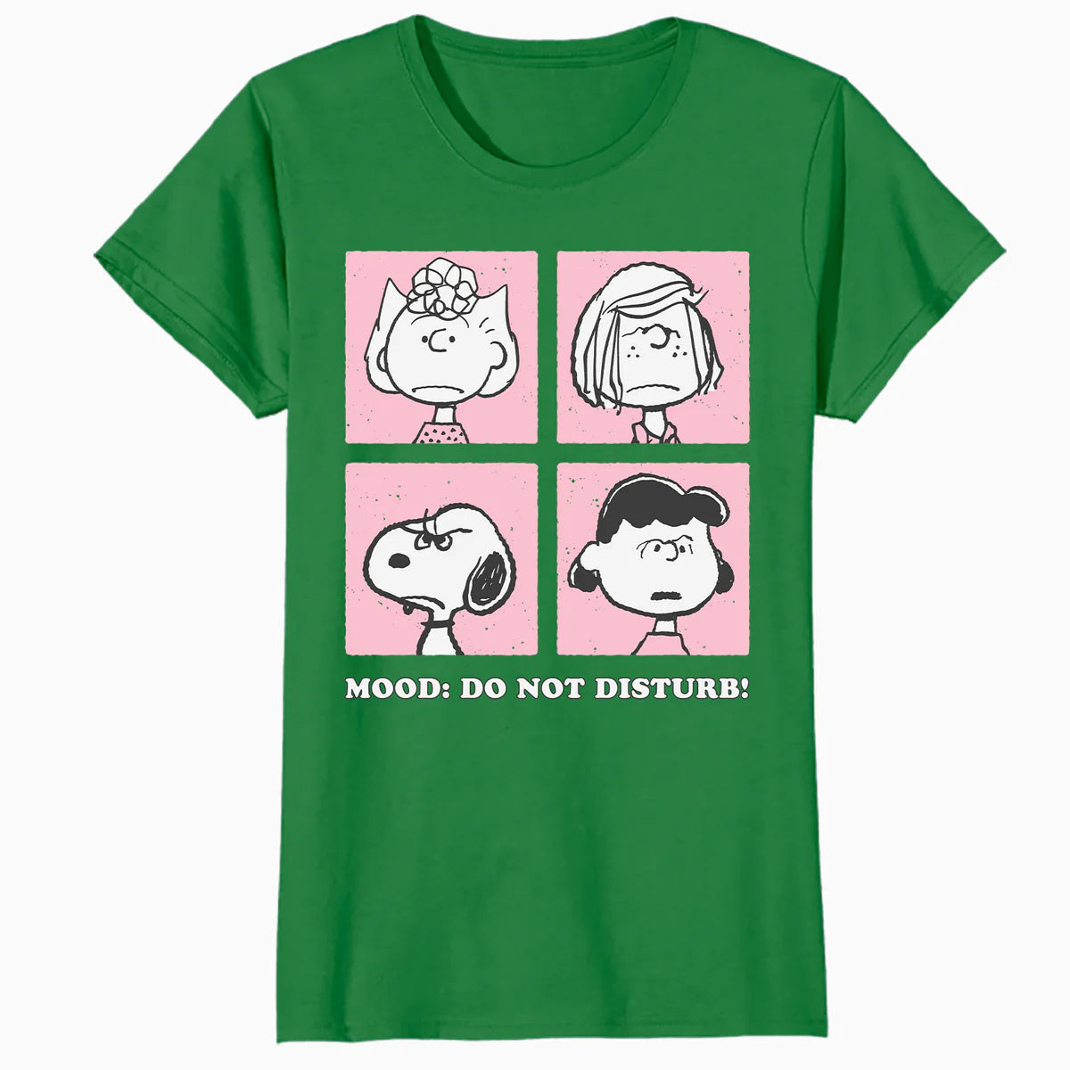 Peanuts Snoopy Sally Lucy Peppermint Annoyed Bad Mood Gang Cartoon Official Women's SKINNY FIT T-Shirt