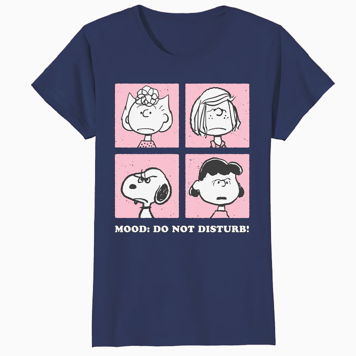 Peanuts Snoopy Sally Lucy Peppermint Annoyed Bad Mood Gang Cartoon Official Women's SKINNY FIT T-Shirt