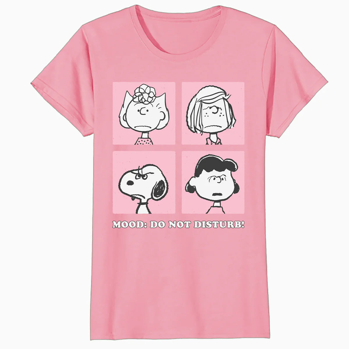 Peanuts Snoopy Sally Lucy Peppermint Annoyed Bad Mood Gang Cartoon Official Women's SKINNY FIT T-Shirt