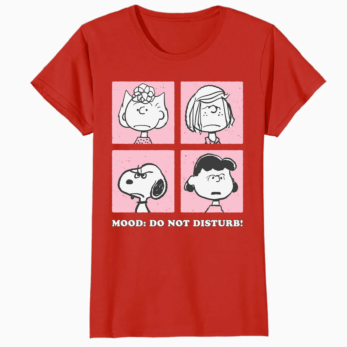 Peanuts Snoopy Sally Lucy Peppermint Annoyed Bad Mood Gang Cartoon Official Women's SKINNY FIT T-Shirt