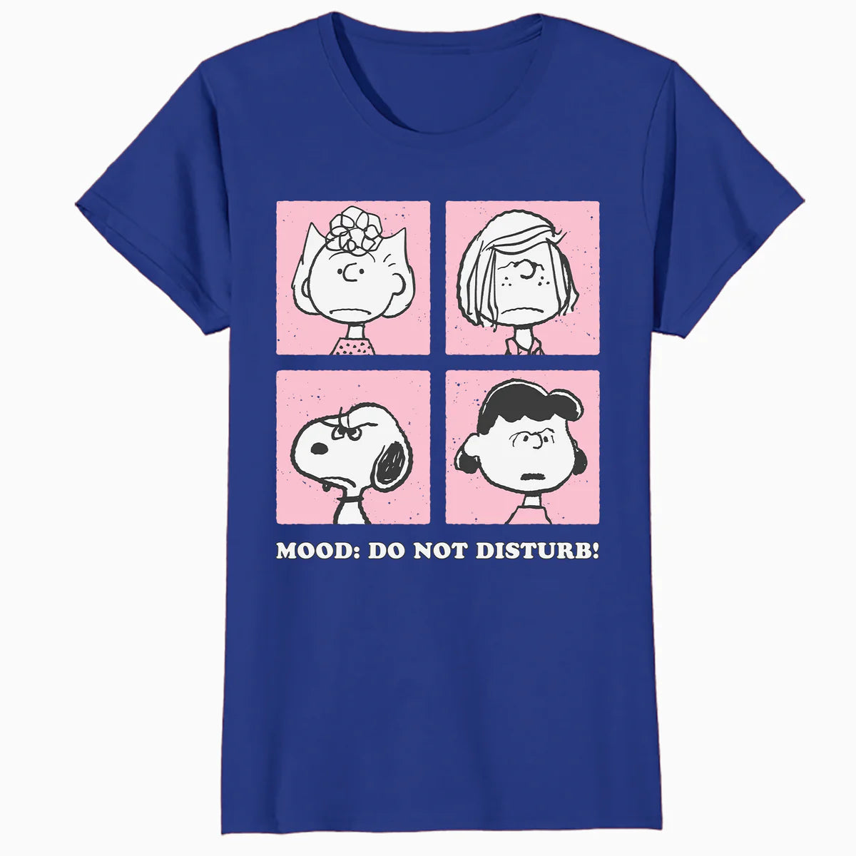 Peanuts Snoopy Sally Lucy Peppermint Annoyed Bad Mood Gang Cartoon Official Women's SKINNY FIT T-Shirt