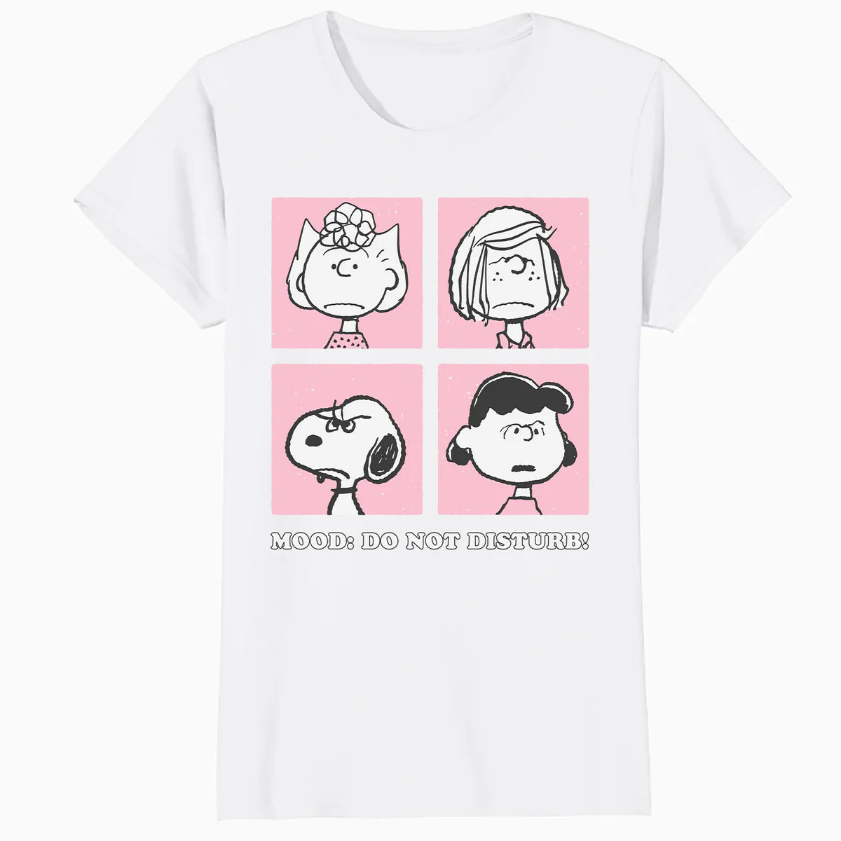 Peanuts Snoopy Sally Lucy Peppermint Annoyed Bad Mood Gang Cartoon Official Women's SKINNY FIT T-Shirt
