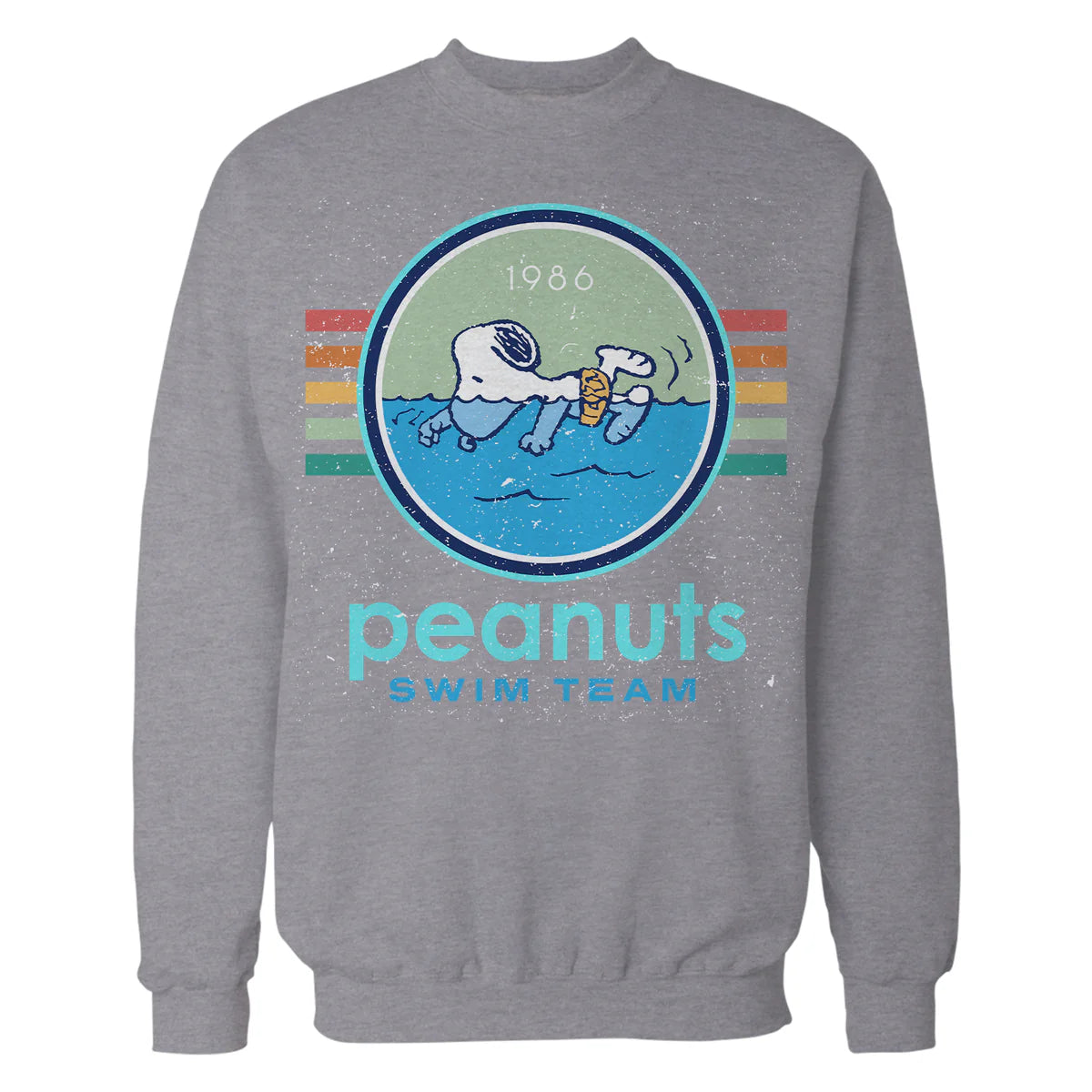 Peanuts Snoopy Swim Team Pro Summer Sports 86 Champion Epic Vintage Official Sweatshirt