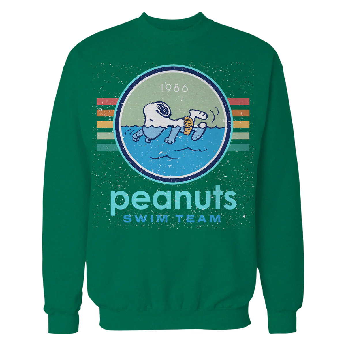 Peanuts Snoopy Swim Team Pro Summer Sports 86 Champion Epic Vintage Official Sweatshirt