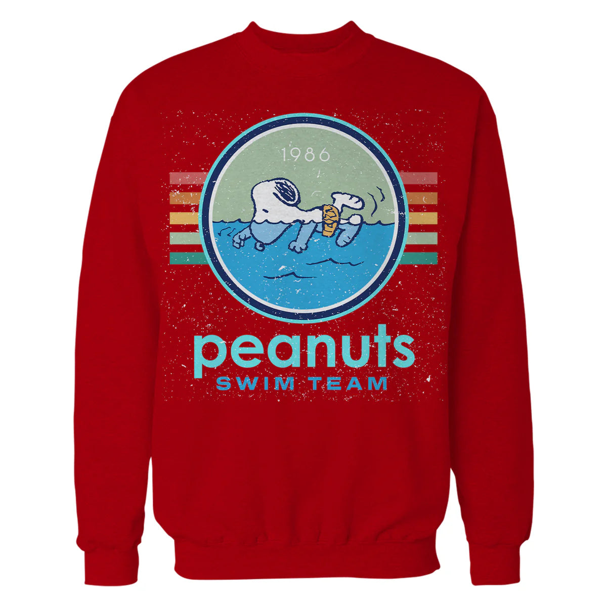 Peanuts Snoopy Swim Team Pro Summer Sports 86 Champion Epic Vintage Official Sweatshirt