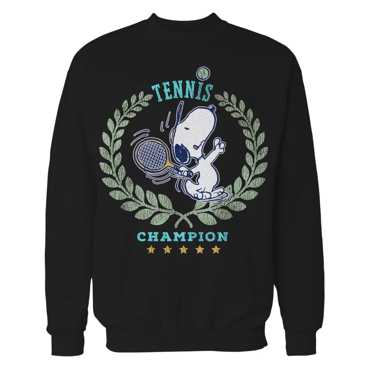 Peanuts Snoopy Tennis Beagle Champion 86 Tournamernt Game Play Retro Official Sweatshirt