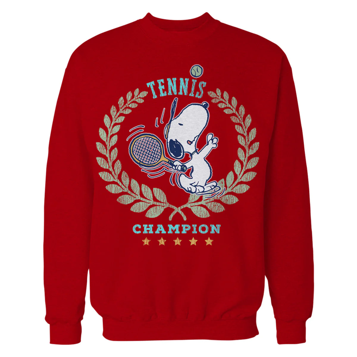 Peanuts Snoopy Tennis Beagle Champion 86 Tournamernt Game Play Retro Official Sweatshirt
