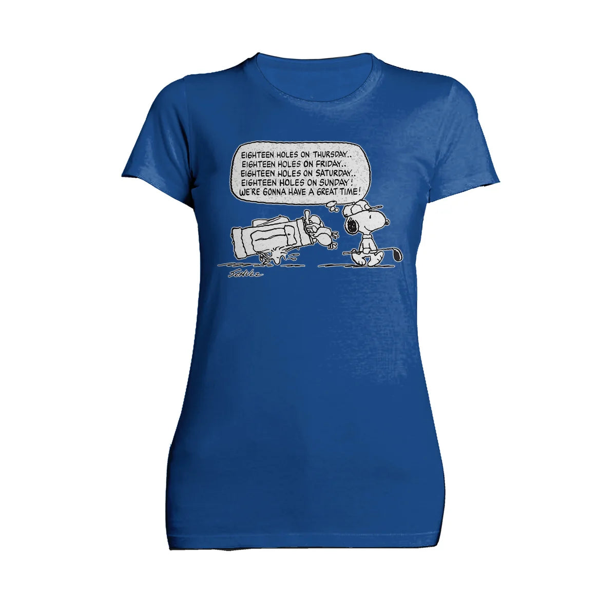 Peanuts Snoopy Woodstock Funny Golf Eighteen Holes Quote Retro Official Women's T-Shirt