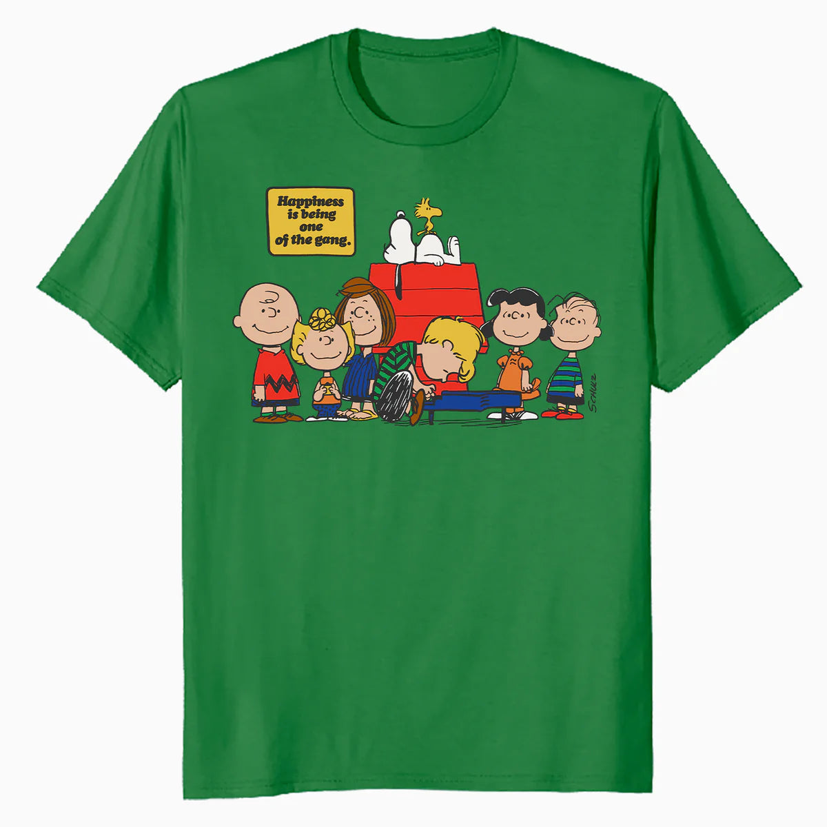 Peanuts Snoopy Woodstock Happy Gang Friends Friendship BFF Vintage Official Men's T-Shirt
