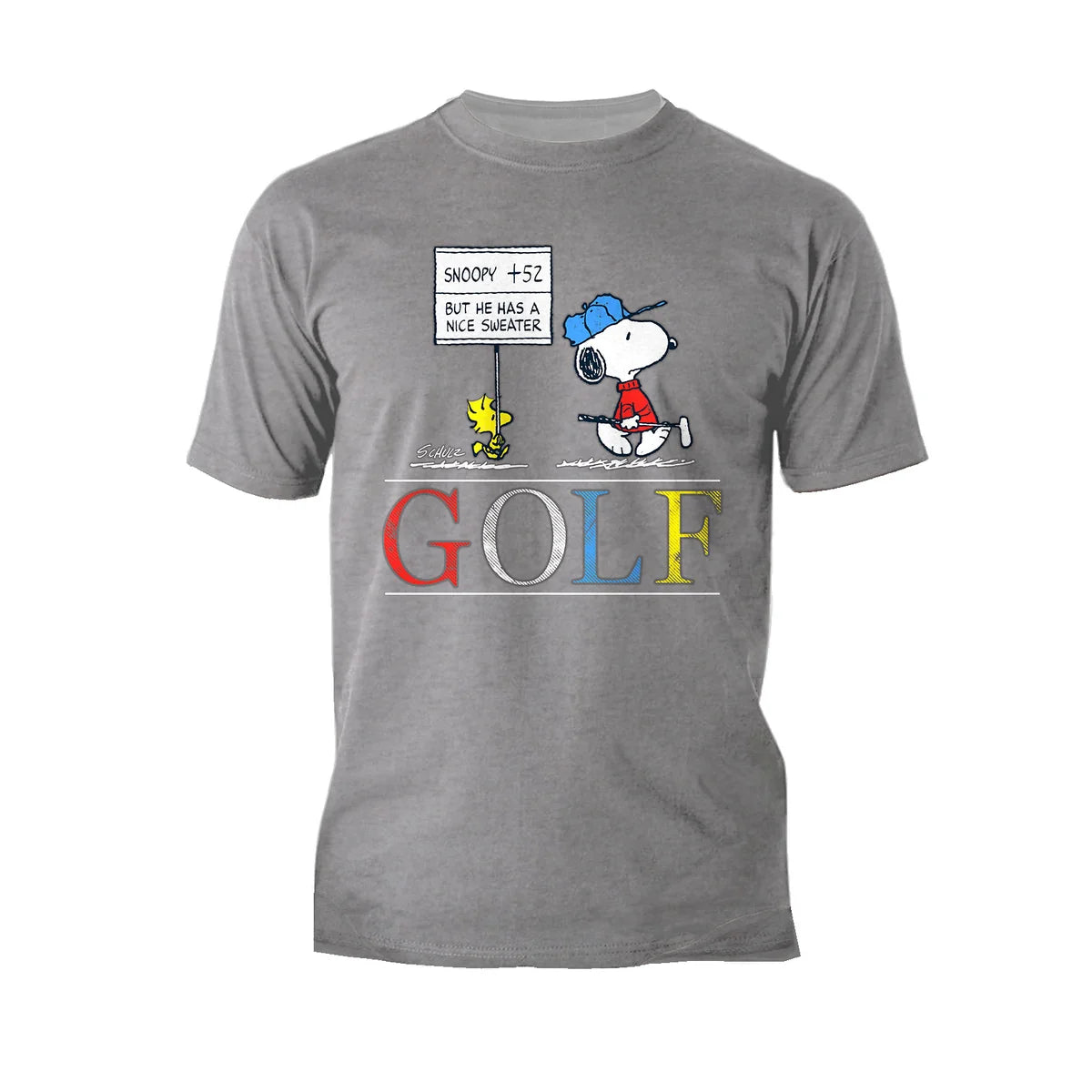 Peanuts Snoopy Woodstock Vintage Style Funny Golf Sweater Joke Official Men's T-Shirt