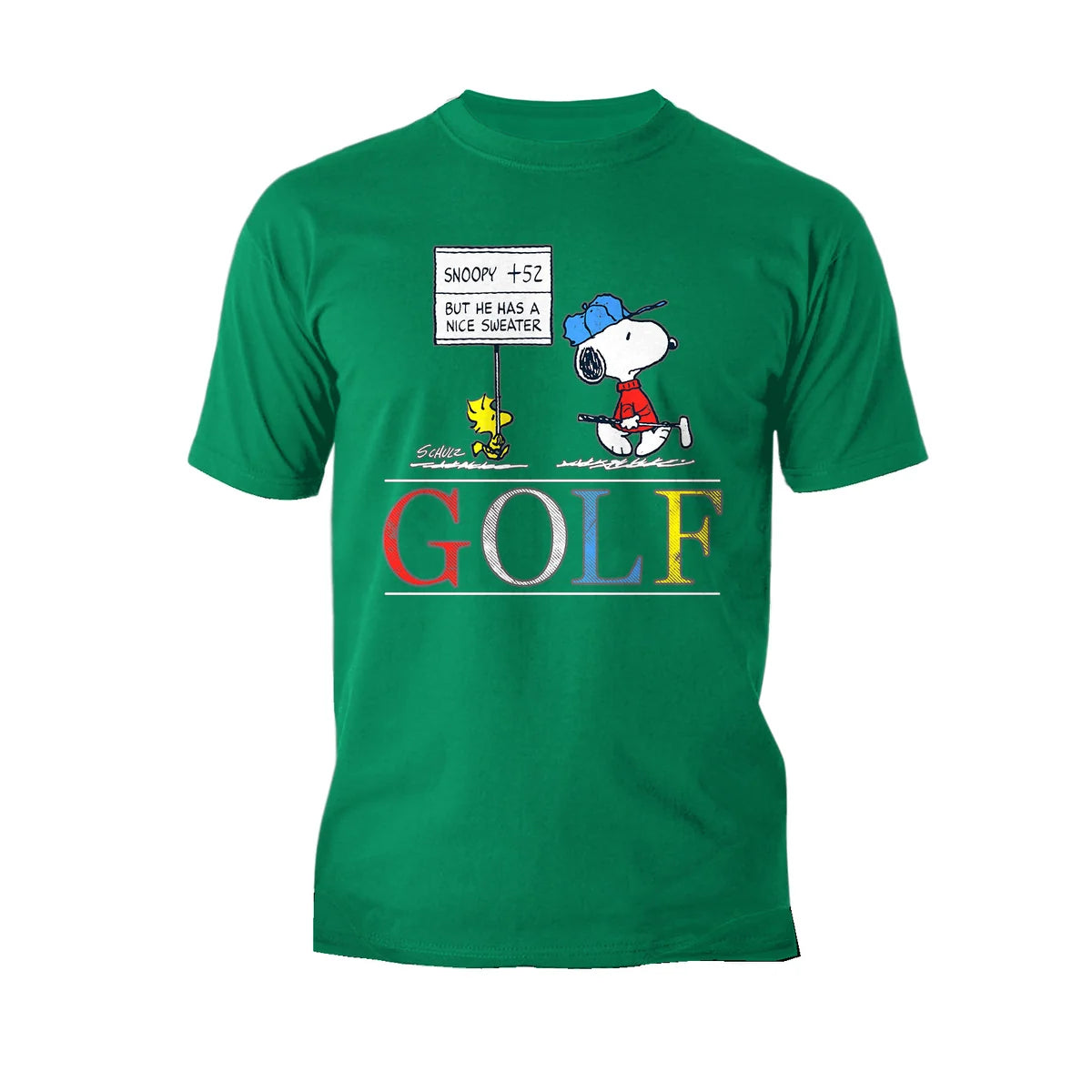 Peanuts Snoopy Woodstock Vintage Style Funny Golf Sweater Joke Official Men's T-Shirt