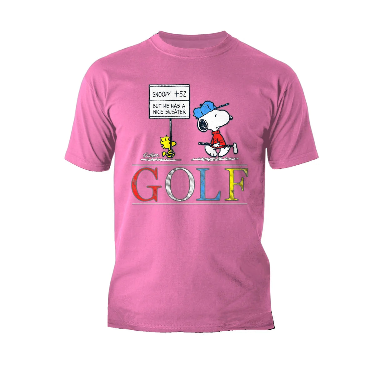 Peanuts Snoopy Woodstock Vintage Style Funny Golf Sweater Joke Official Men's T-Shirt