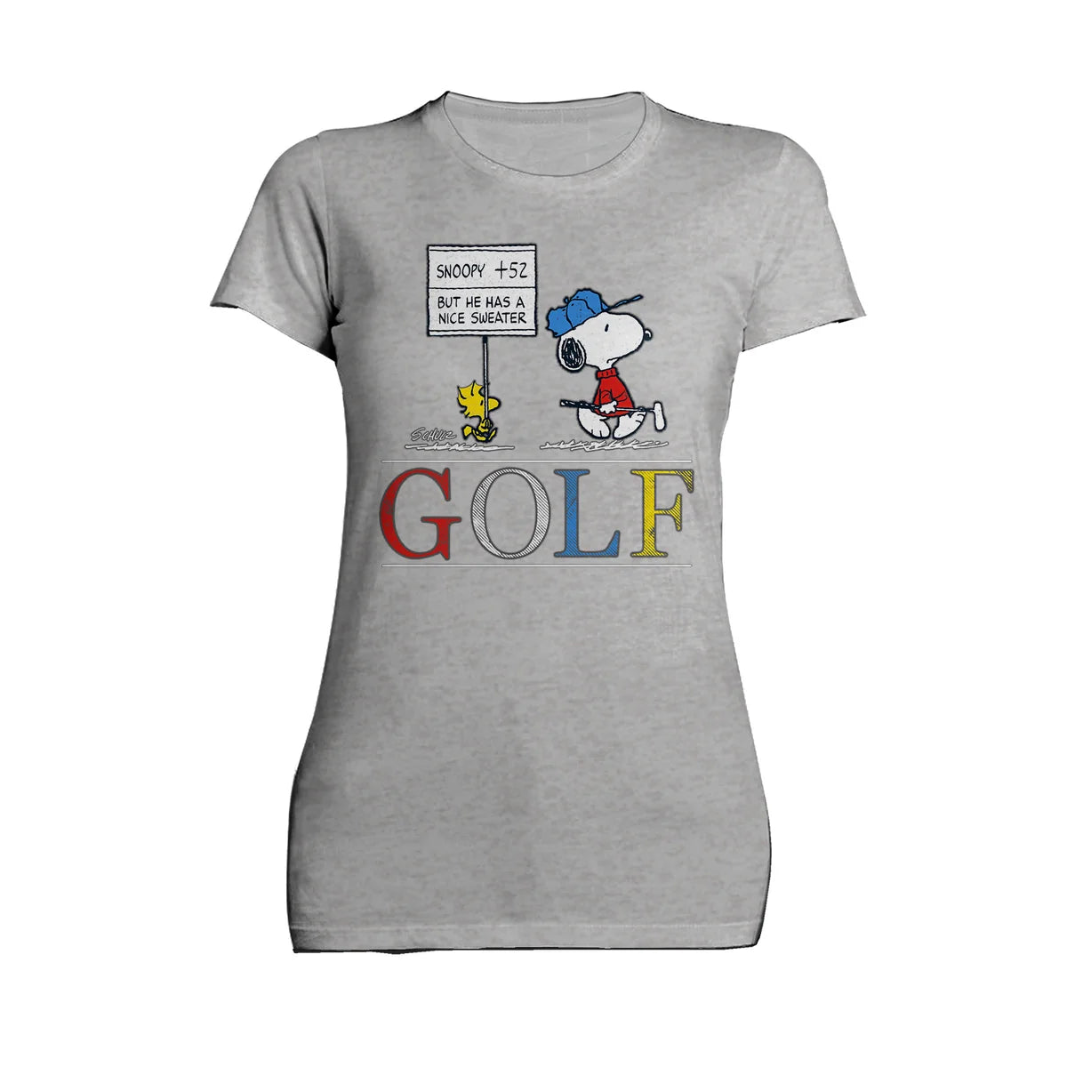 Peanuts Snoopy Woodstock Vintage Style Funny Golf Sweater Joke Official Women's T-Shirt