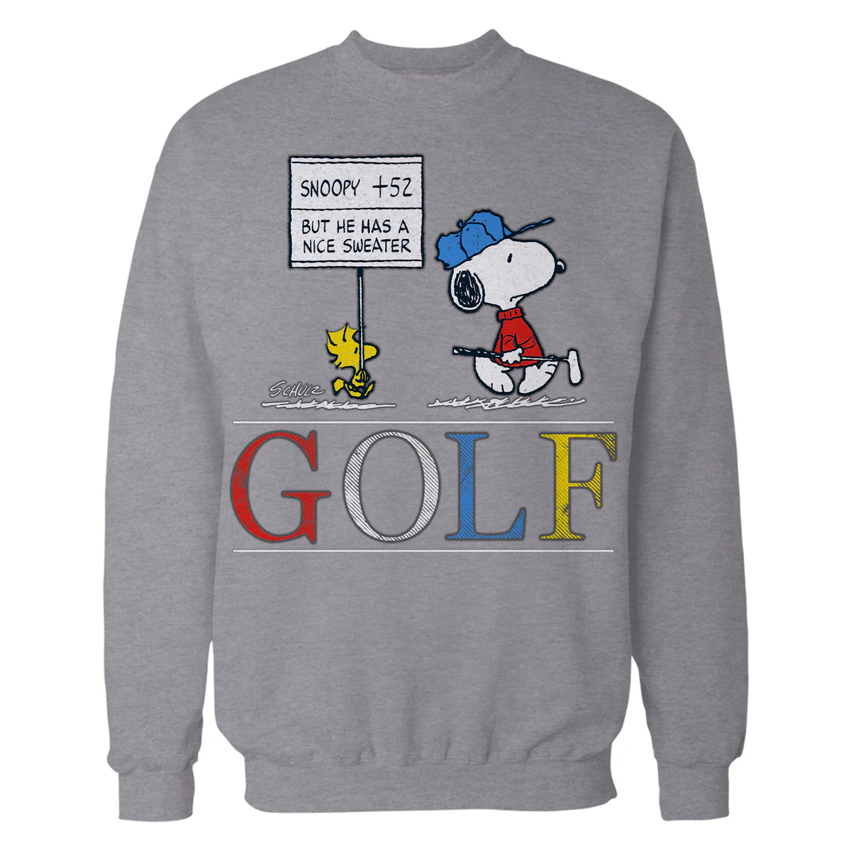 Peanuts Snoopy Woodstock Vintage Style Funny Golf Sweater Joke Official Sweatshirt
