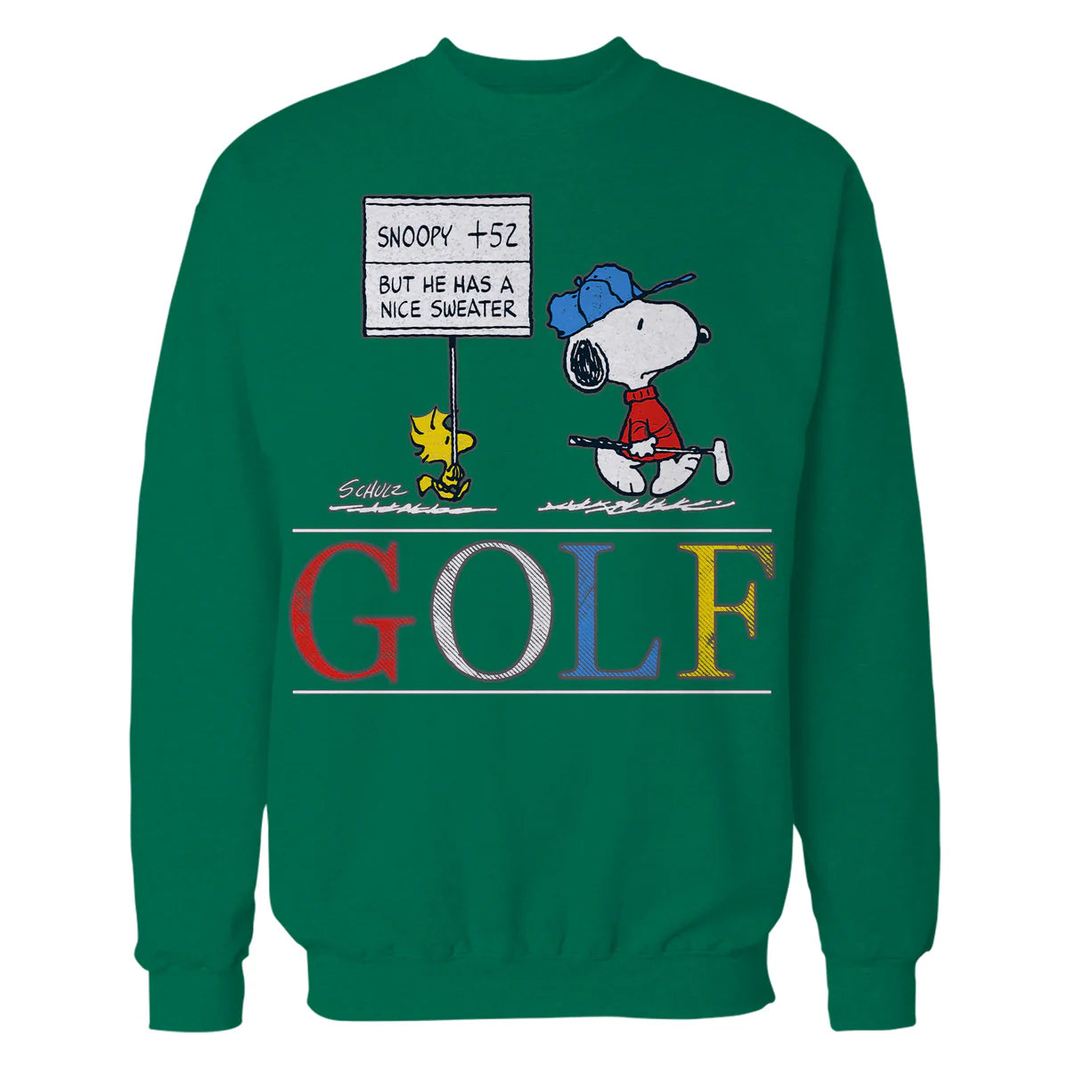 Peanuts Snoopy Woodstock Vintage Style Funny Golf Sweater Joke Official Sweatshirt