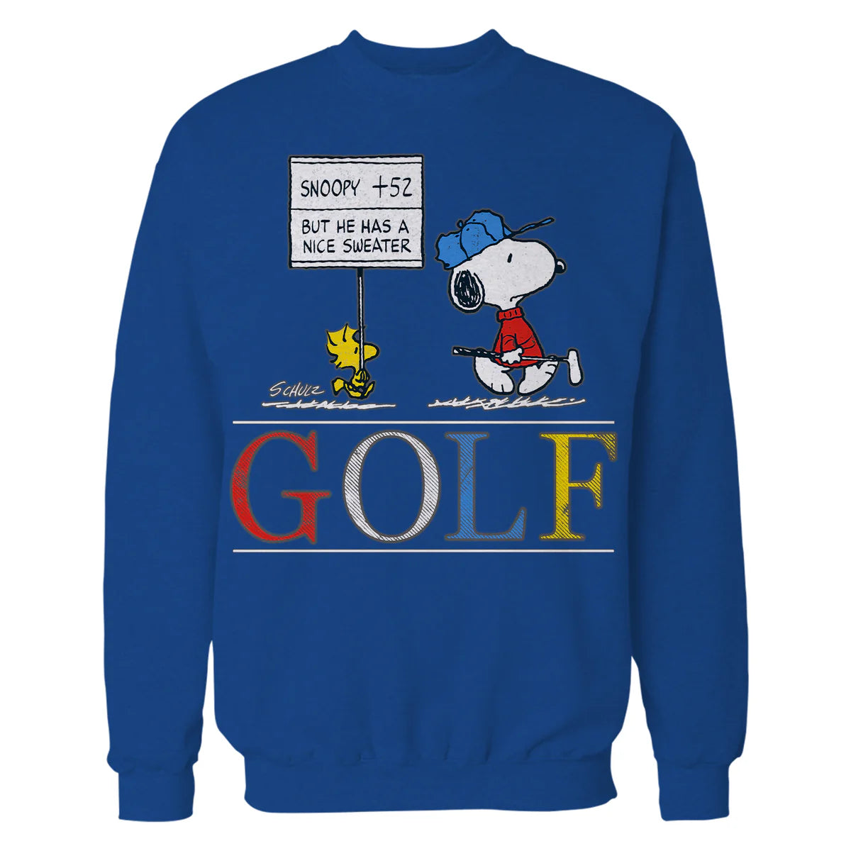 Peanuts Snoopy Woodstock Vintage Style Funny Golf Sweater Joke Official Sweatshirt