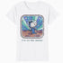 Peanuts Groovy Vibes Snoopy Astronaut Moon Vintage Space Official Women's SKINNY FIT T-Shirt