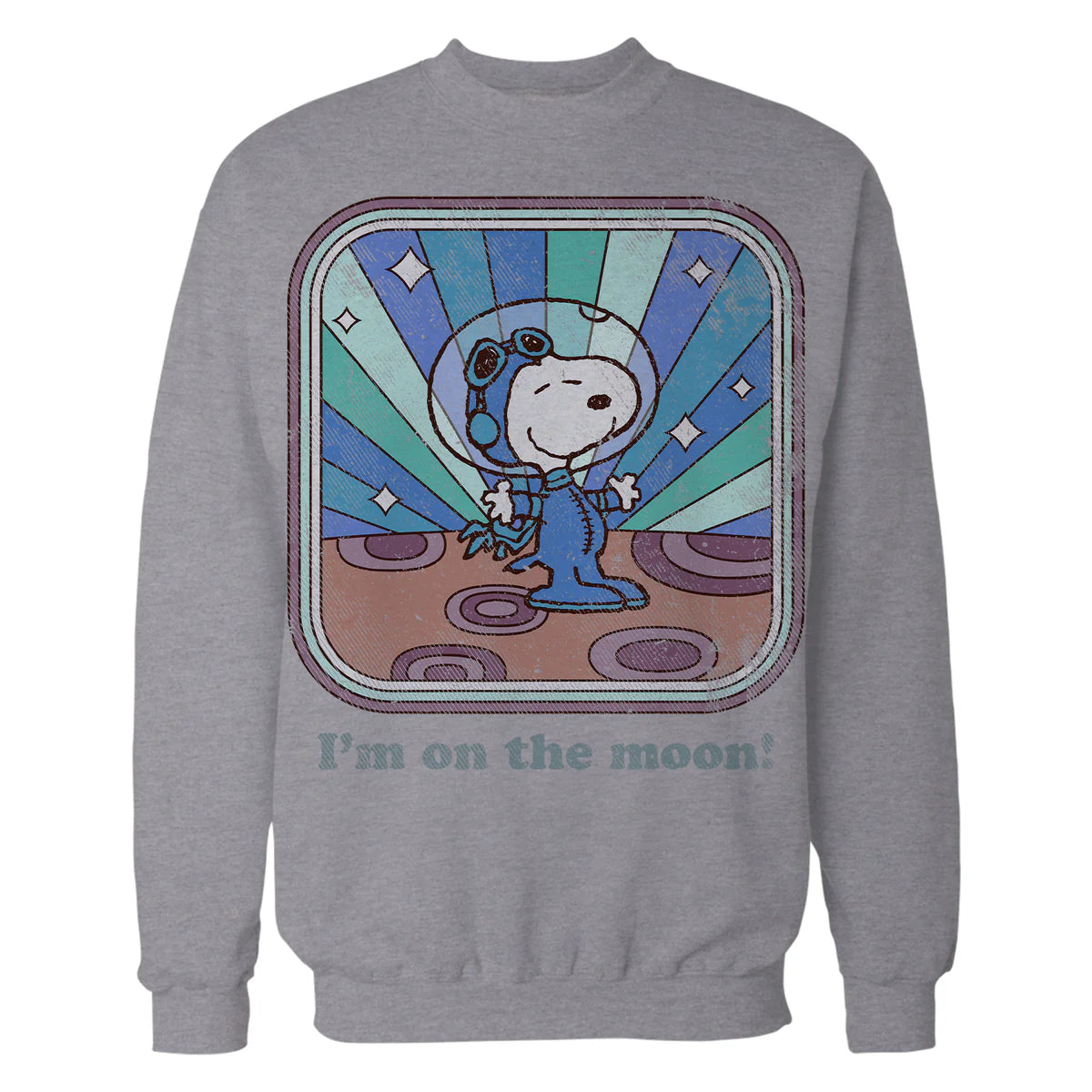 Peanuts Groovy Vibes Snoopy Astronaut Moon Vintage Space Official Sweatshirt