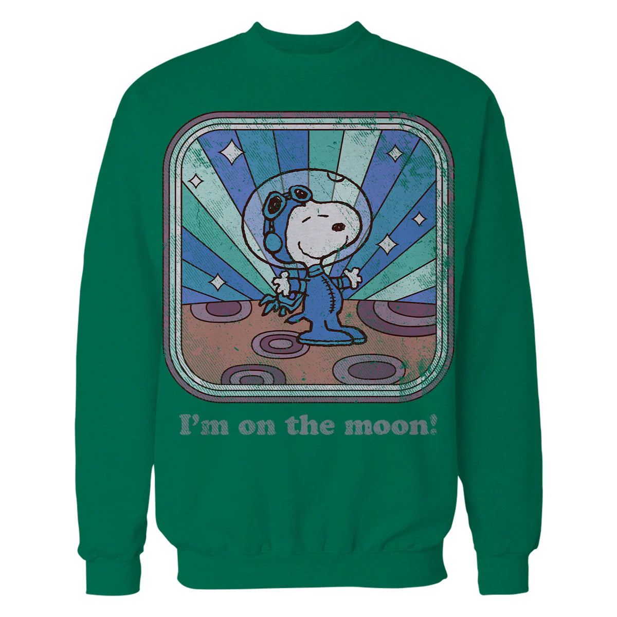 Peanuts Groovy Vibes Snoopy Astronaut Moon Vintage Space Official Sweatshirt