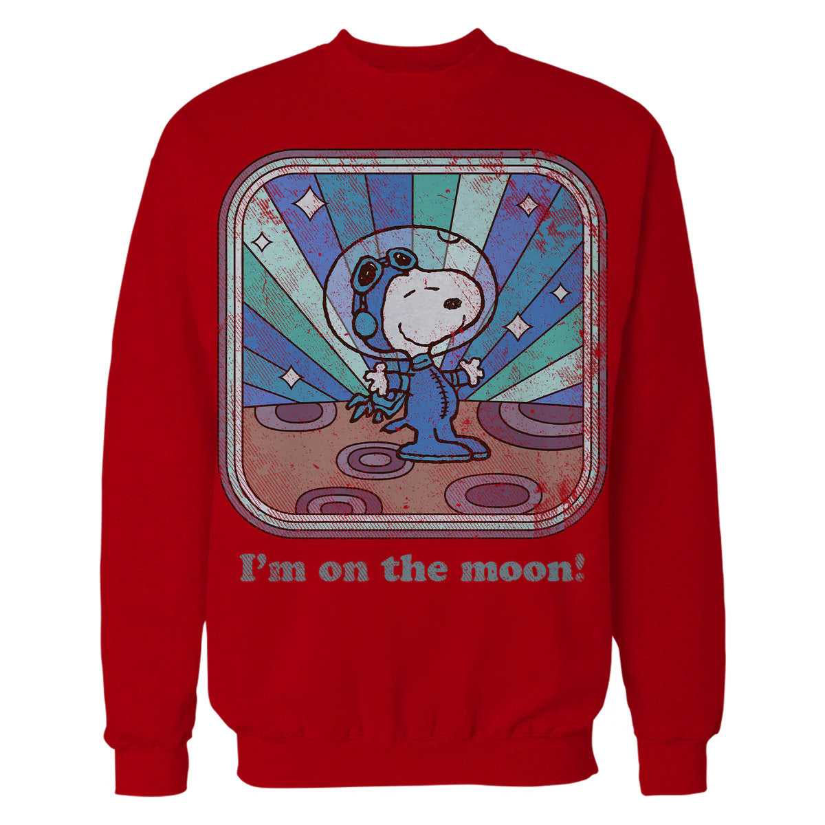 Peanuts Groovy Vibes Snoopy Astronaut Moon Vintage Space Official Sweatshirt