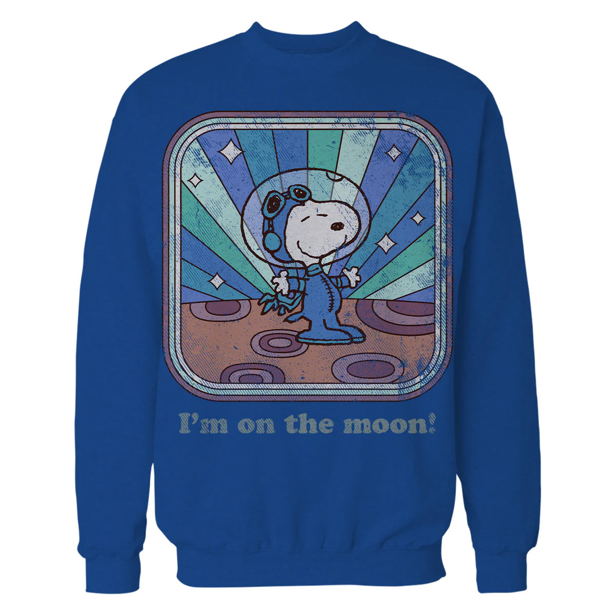 Peanuts Groovy Vibes Snoopy Astronaut Moon Vintage Space Official Sweatshirt