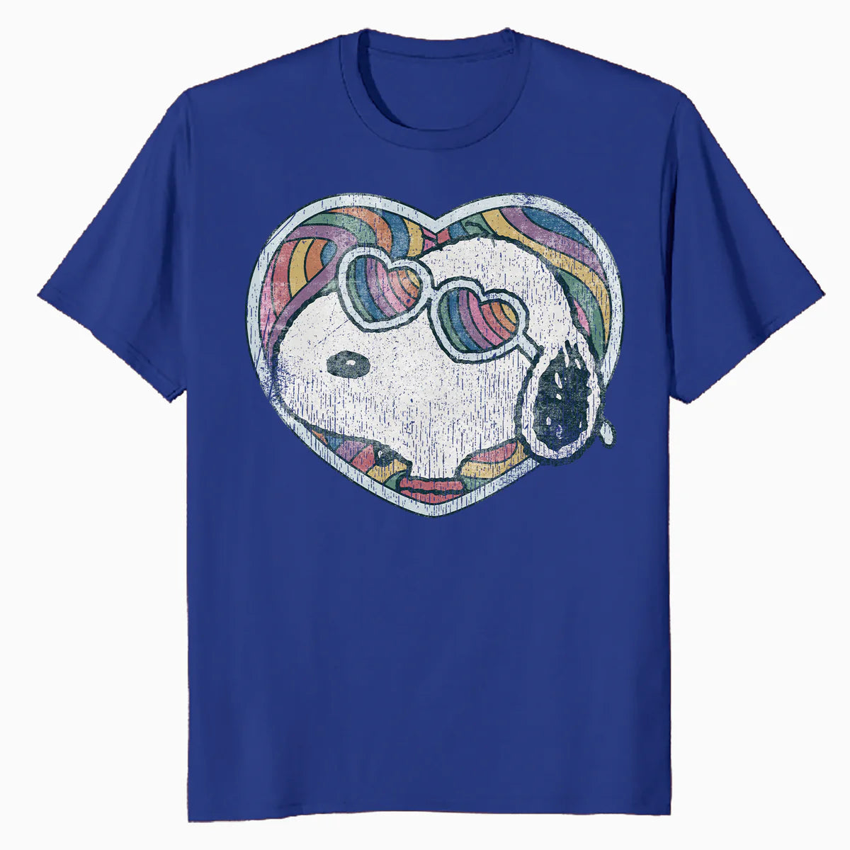 Peanuts Groovy Vibes Snoopy Love Heart Shades Retro Festival Official Men's T-Shirt