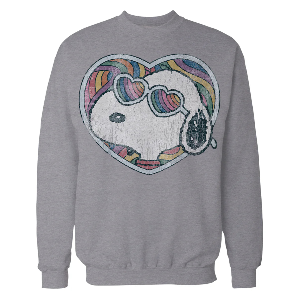 Peanuts Groovy Vibes Snoopy Love Heart Shades Retro Festival Official Sweatshirt