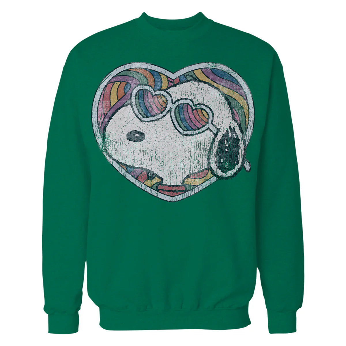 Peanuts Groovy Vibes Snoopy Love Heart Shades Retro Festival Official Sweatshirt