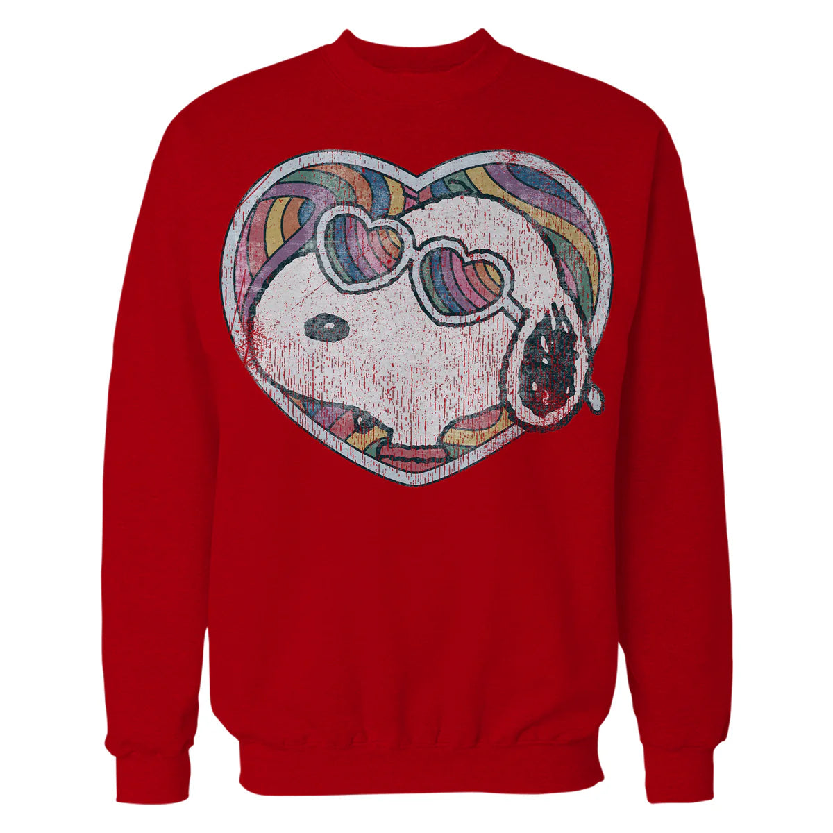 Peanuts Groovy Vibes Snoopy Love Heart Shades Retro Festival Official Sweatshirt