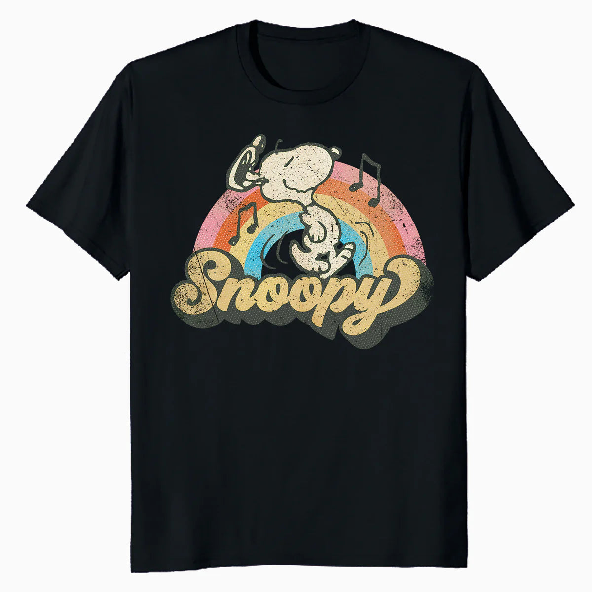 Peanuts Groovy Vibes Snoopy Music Retro Vintage 60s Festival Official Men's T-Shirt