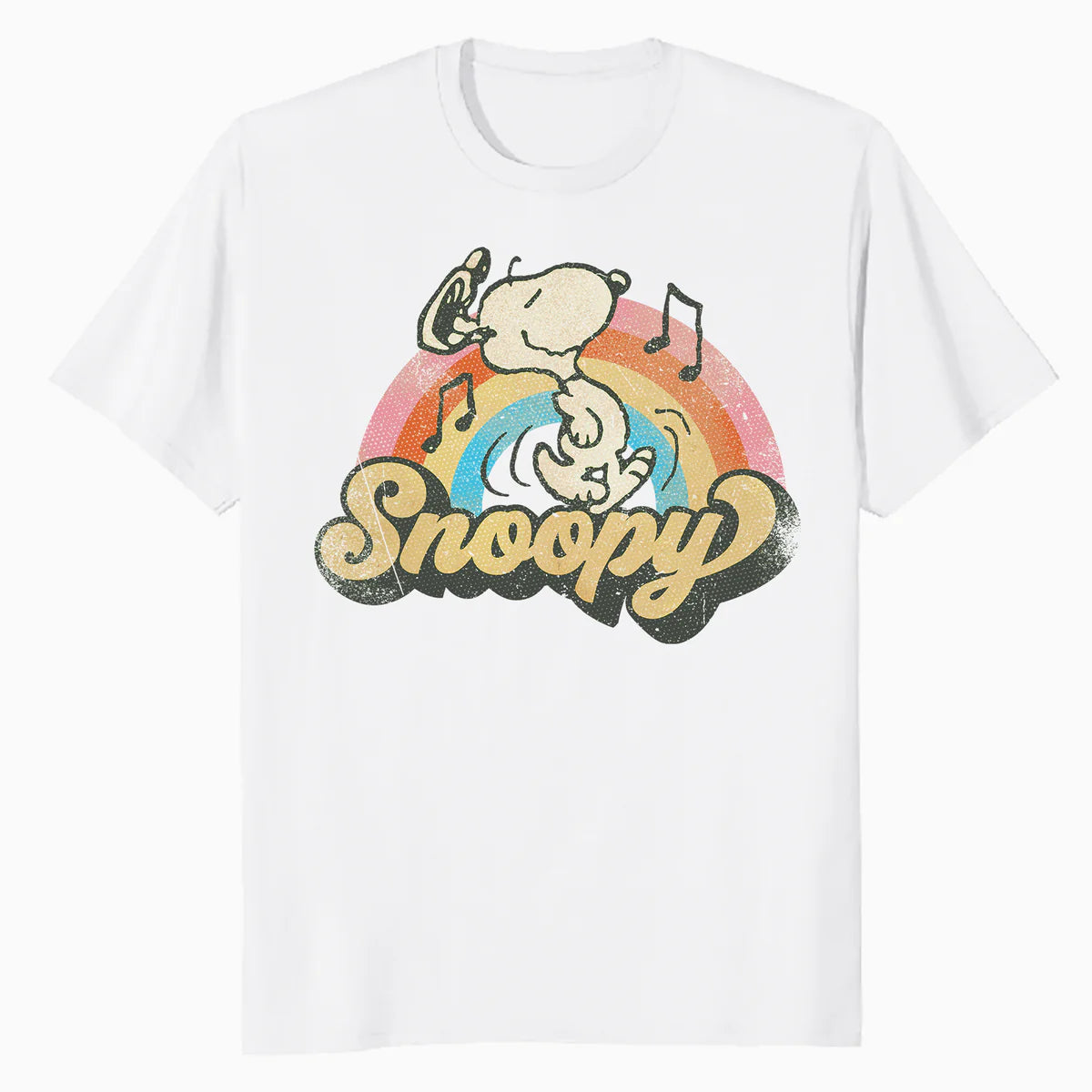 Peanuts Groovy Vibes Snoopy Music Retro Vintage 60s Festival Official Men's T-Shirt