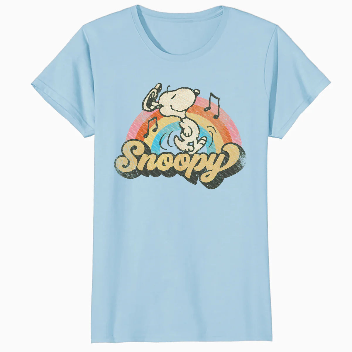 Peanuts Groovy Vibes Snoopy Music Retro Vintage 60s Festival Official Women's SKINNY FIT T-Shirt