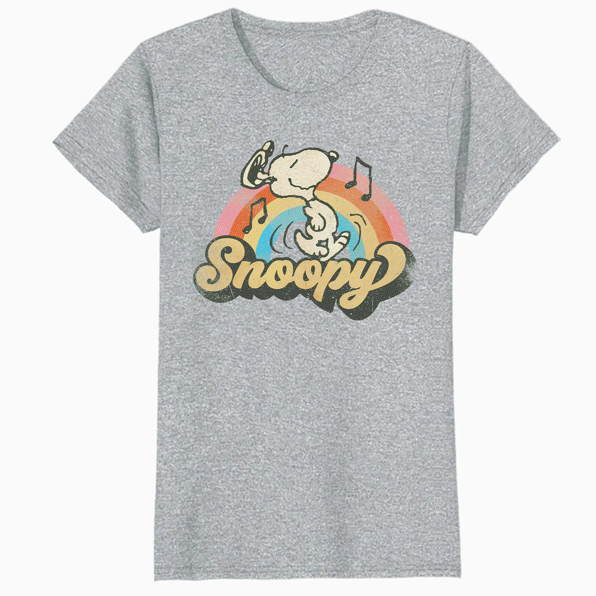 Peanuts Groovy Vibes Snoopy Music Retro Vintage 60s Festival Official Women's SKINNY FIT T-Shirt