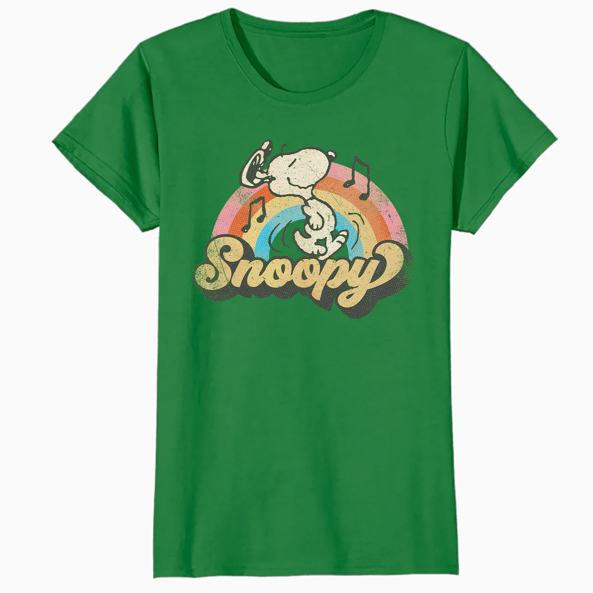 Peanuts Groovy Vibes Snoopy Music Retro Vintage 60s Festival Official Women's SKINNY FIT T-Shirt