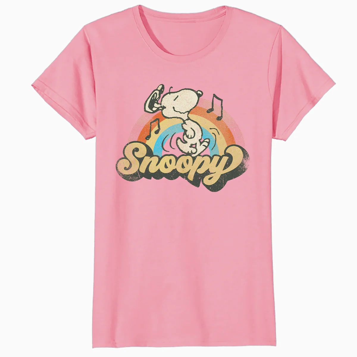 Peanuts Groovy Vibes Snoopy Music Retro Vintage 60s Festival Official Women's SKINNY FIT T-Shirt