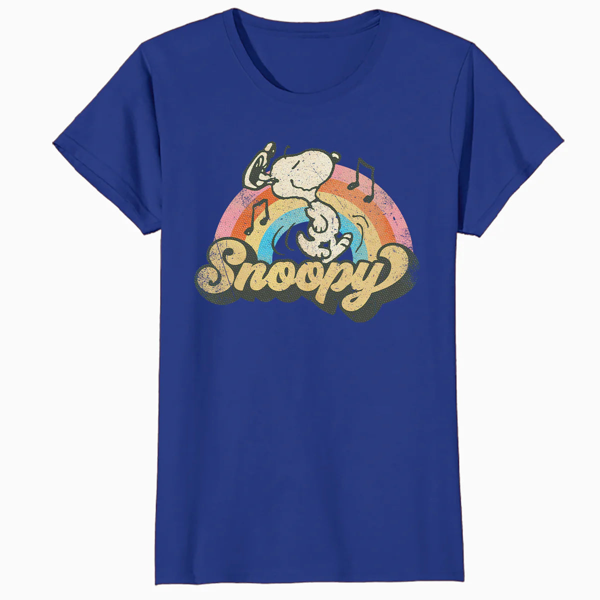 Peanuts Groovy Vibes Snoopy Music Retro Vintage 60s Festival Official Women's SKINNY FIT T-Shirt