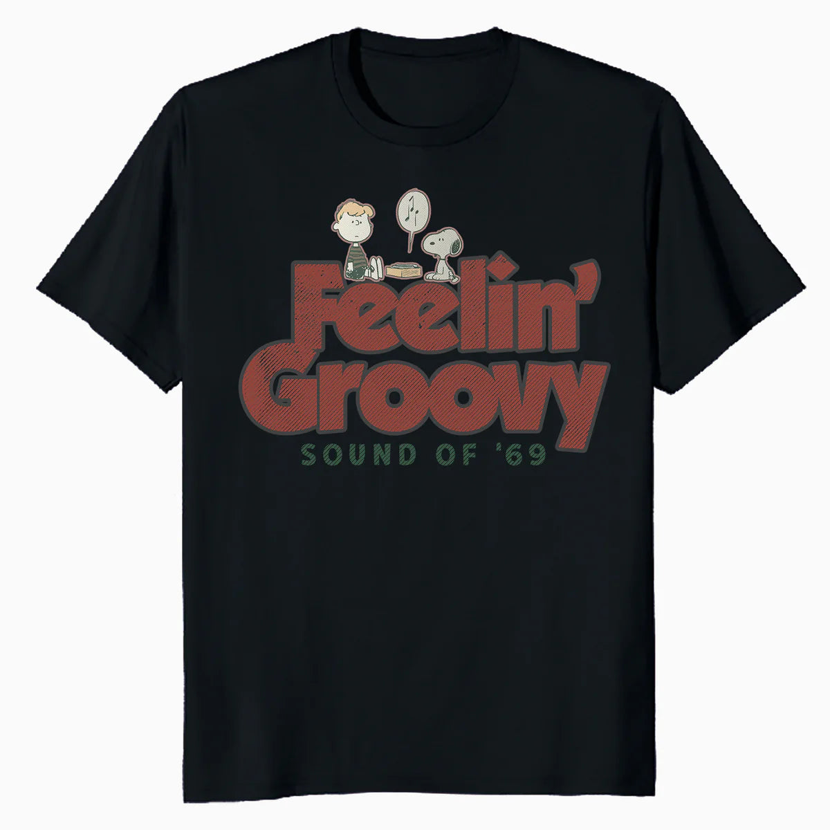 Peanuts Groovy Vibes Snoopy Schroeder Feelin Retro Vintage Official Men's T-Shirt