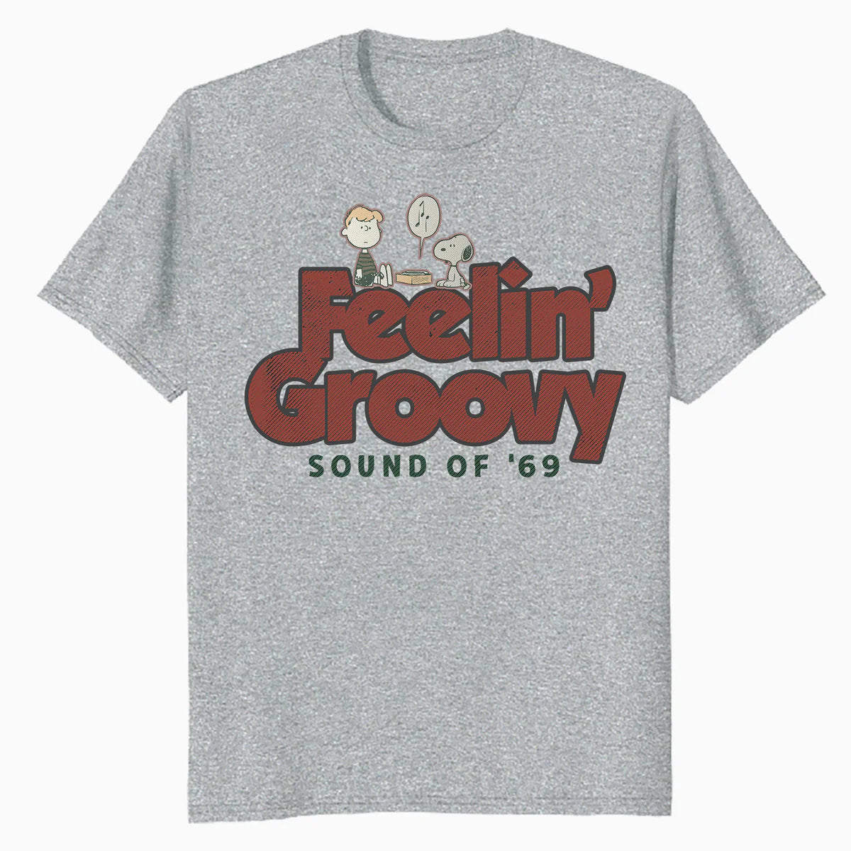 Peanuts Groovy Vibes Snoopy Schroeder Feelin Retro Vintage Official Men's T-Shirt