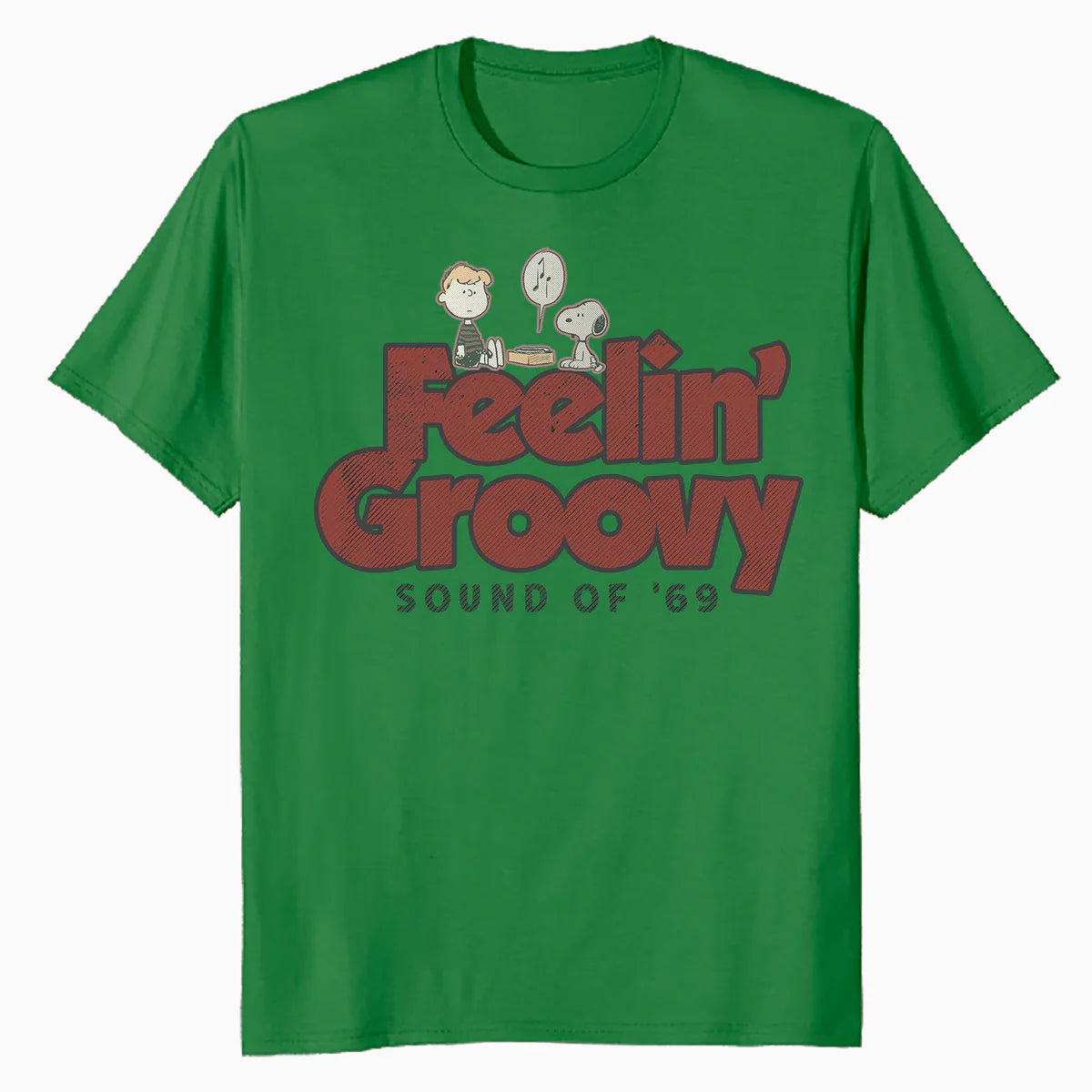 Peanuts Groovy Vibes Snoopy Schroeder Feelin Retro Vintage Official Men's T-Shirt