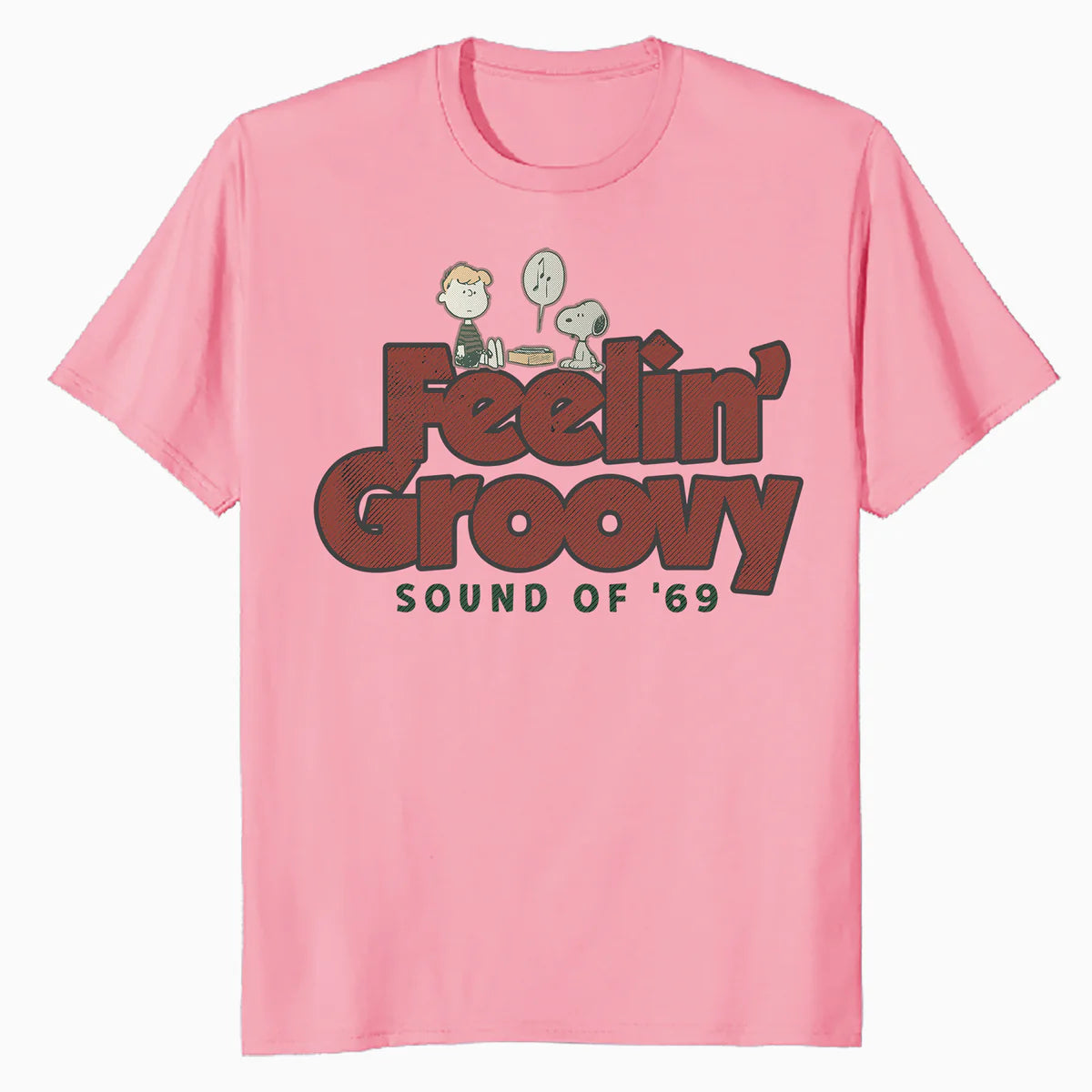 Peanuts Groovy Vibes Snoopy Schroeder Feelin Retro Vintage Official Men's T-Shirt