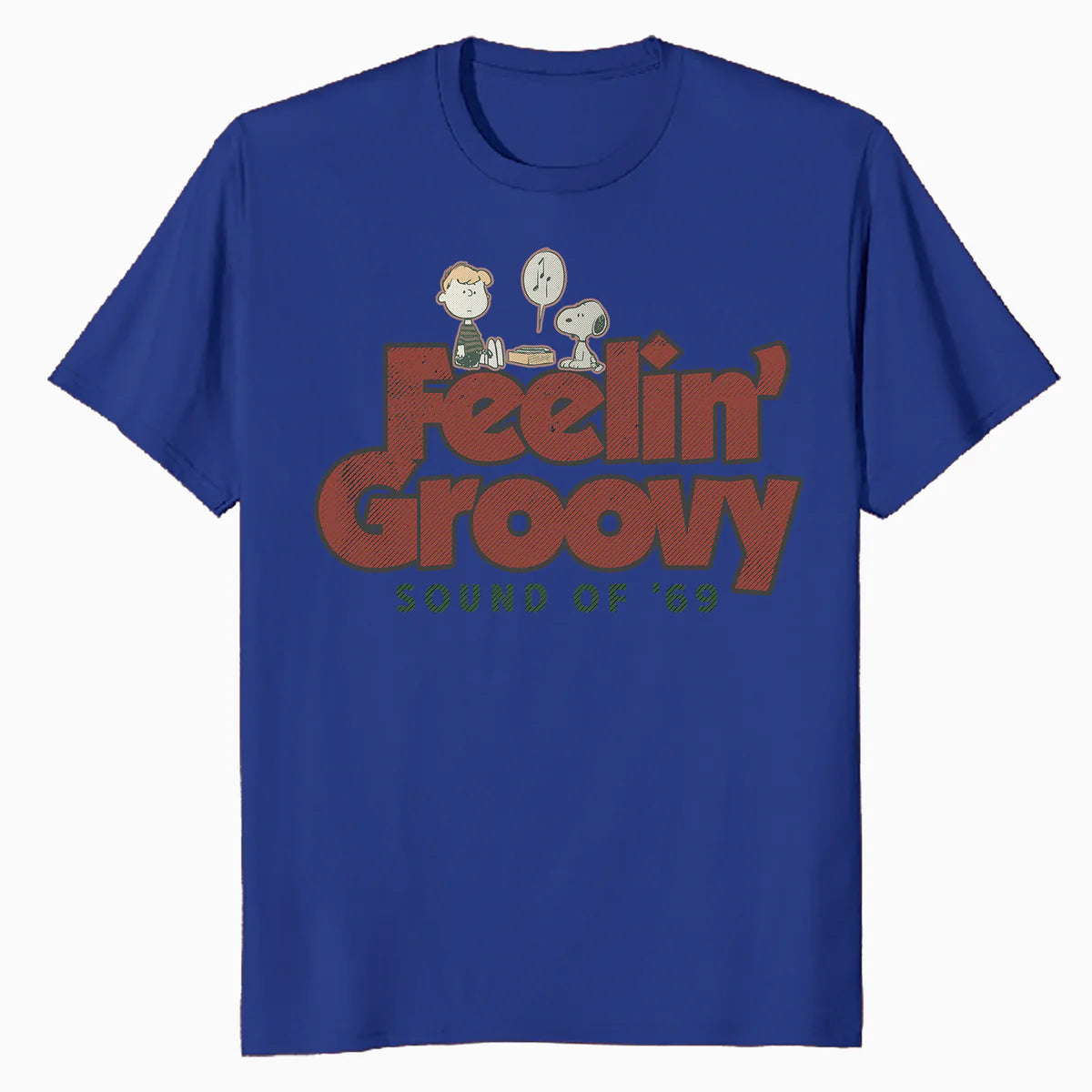 Peanuts Groovy Vibes Snoopy Schroeder Feelin Retro Vintage Official Men's T-Shirt