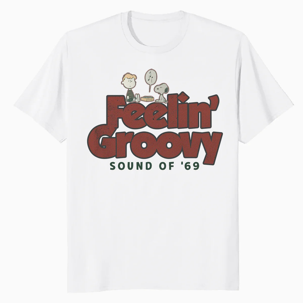 Peanuts Groovy Vibes Snoopy Schroeder Feelin Retro Vintage Official Men's T-Shirt