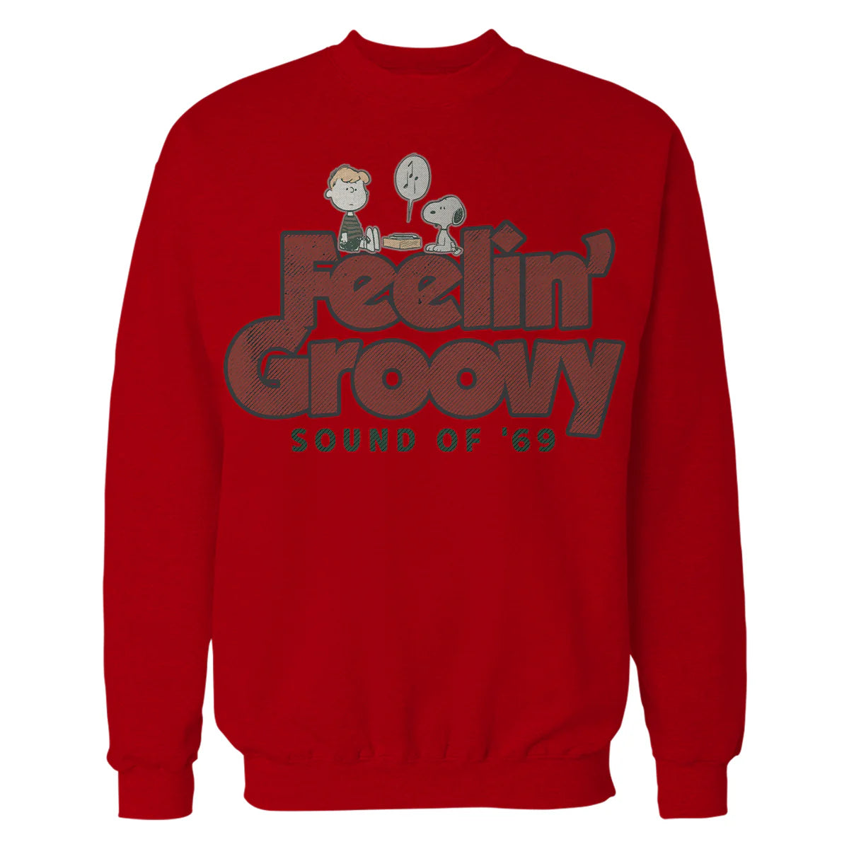 Peanuts Groovy Vibes Snoopy Schroeder Feelin Retro Vintage Official Sweatshirt